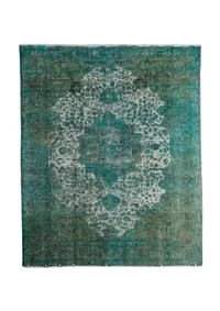 Antique Kirman Turquoise