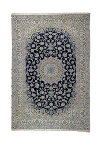 Persian Nain Navy Medallion