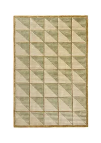 Gabbeh-Style Geometric Grid Rug