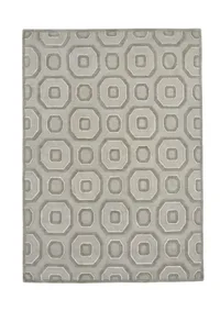 Octagon Lattice Wool Rug 