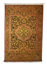 Qum Silk Golden Medallion