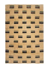 Tribal Stripe Motif Wool Rug