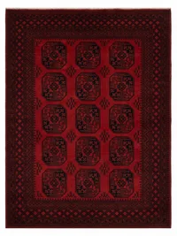 Afghan Ersari Elephant Foot Crimson