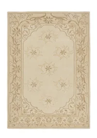 Aubusson Floral Medallion Ivory