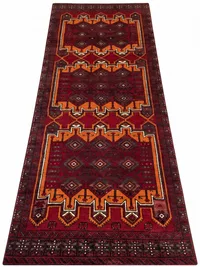 Baluch Geometric All-Over Crimson