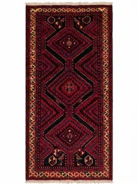 Baluch Geometric Medallion Crimson