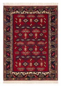 Caucasian Tribal All-Over Crimson