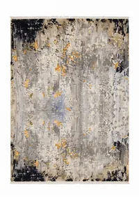Contemporary Abstract Distressed Silver Gold