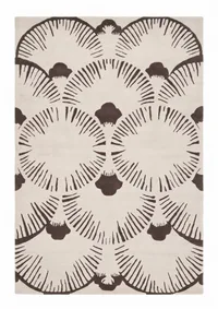 Contemporary Fan Medallion Ivory Taupe