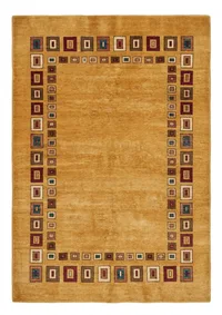 Gabbeh Geometric Border Gold