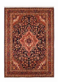Hamadan Medallion Navy Rose