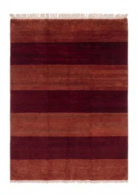 Indo-Gabbeh Stripe Burgundy