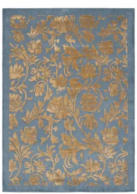Indo-Nepali Allover Floral Steel Blue