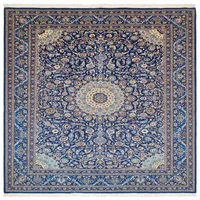 Kashan Medallion Floral Navy