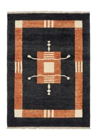 Kazak Geometric Medallion Charcoal