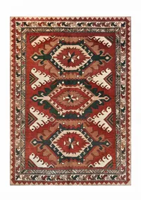 Kazak Triple Medallion Madder Red