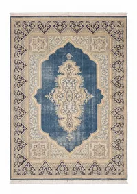 Kerman Medallion Ivory Blue