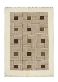 Grid Weave Ivory Rug