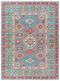 Kazakh Medallion Grey Ferozi