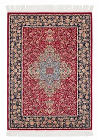 Qum Medallion Floral Crimson