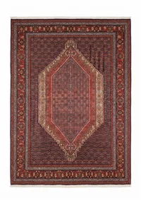 Senneh Medallion Herati Slate Blue