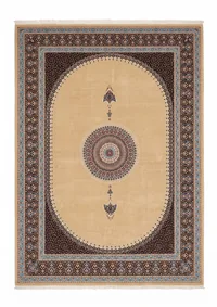 Tabriz Gombad Medallion Beige