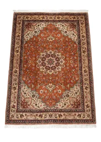 Tabriz Rust Floral Medallion