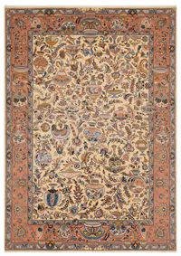 Tabriz Vase and Floral Ivory
