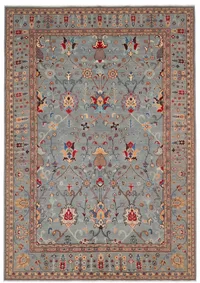 Tabriz Vase Floral Steel Blue