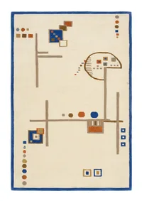 Tibetan Bauhaus Geometric Cream