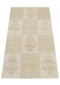 Tibetan Damask Medallion Ivory