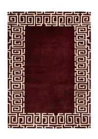 Tibetan Greek Key Burgundy