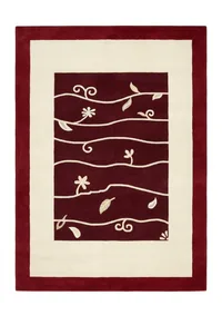 Tibetan Vine Scroll Burgundy
