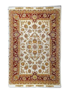 Persian Tabriz Ivory & Burgundy Floral