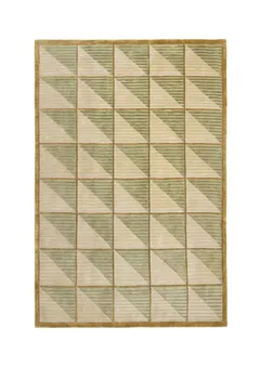 Gabbeh-Style Geometric Grid Rug