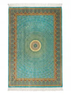 Qum Pure Silk Gonbad Turquoise