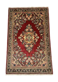 Sarouk Floral Medallion In Red