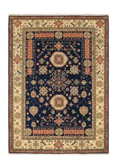 Afghan Kazak Medallion Navy