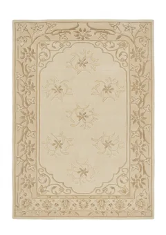 Aubusson Floral Medallion Ivory
