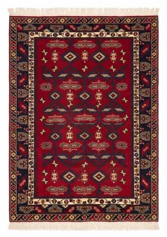 Caucasian Tribal All-Over Crimson