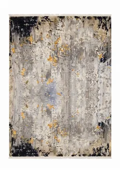 Contemporary Abstract Distressed Silver Gold