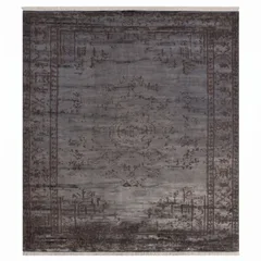 European Erased Medallion Slate Grey