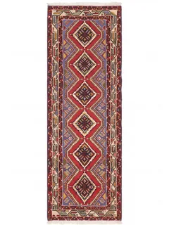 Hamadan Stepped Diamond Red Runner