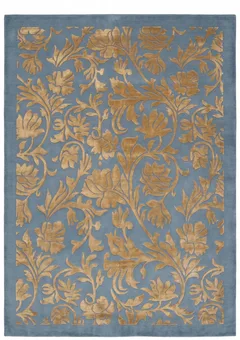 Indo-Nepali Allover Floral Steel Blue