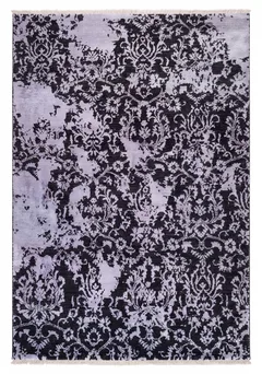 Indo-Persian Erased Damask Charcoal