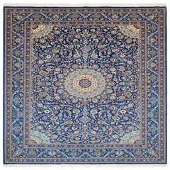 Kashan Medallion Floral Navy