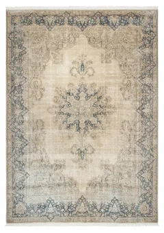 Kashan Open-Field Medallion Ivory