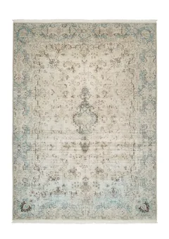 Kashan Open-Field Medallion Seafoam