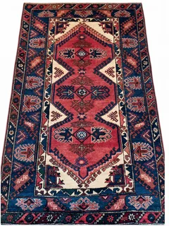 Kazak Medallion Crimson Blue