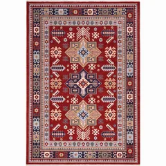 Kazak Tribal Medallion Red